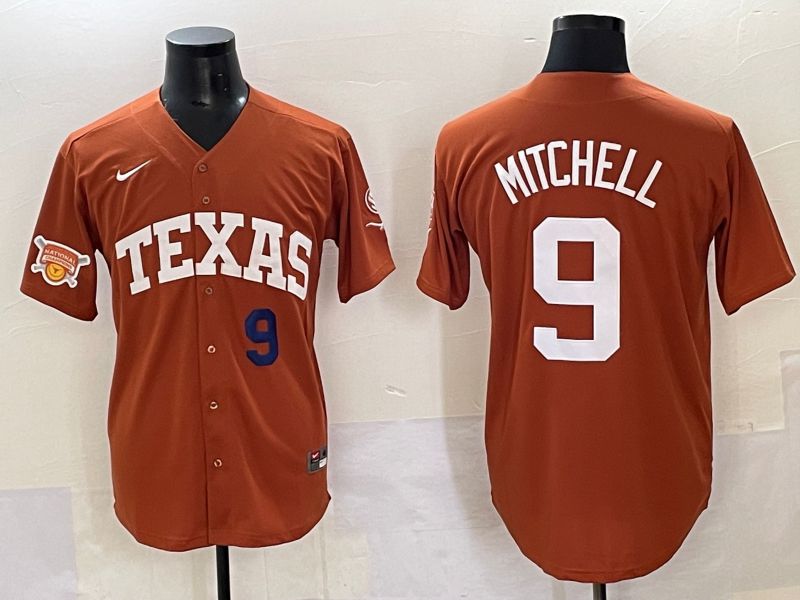 Men 2025 Texas Longhorns #9 Mitchell Brown Joint Name Nike NCAA Jersey style 9